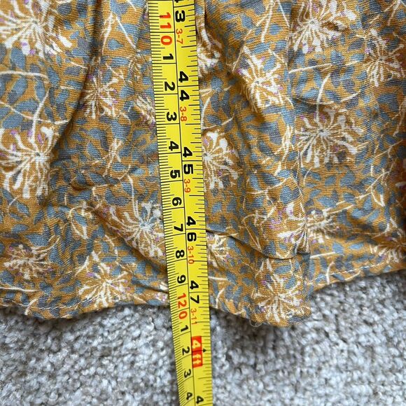 Current Air Patchwork Floral Fairy Earthy Boho Cottage Chic Tiered Midi Dress XS - Picture 13 of 13